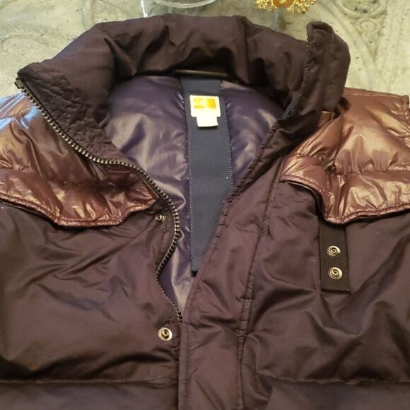 ⭐ Hugo Boss men's dark brown puffy vest Large - Picture 1 of 4
